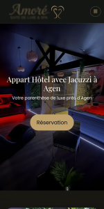 Version mobile du site de Amore Hôtel & SPA, créé par DGWEB